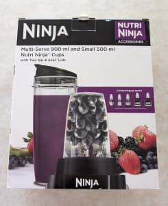 Replacement For Nutri Ninja Cup Auto IQ - Cup & Lids 500/900 ml