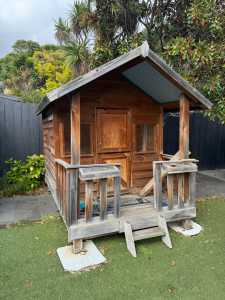 Wooden cubby house