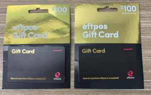 2 x $100 Eftpos Gift Cards