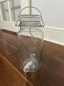 Alex Liddy glass drink dispenser 3.8L jar large party 3.8 litres