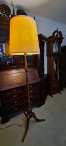 Vintage Cedar Floor Lamp Claw Feet