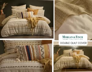 Morgan & Finch DOUBLE QUILT Cover - Boho Theme - Earth Tones - NEW