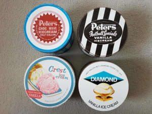 WANTED - Ice Cream Tins Perth WA Peters, Crest, Artic, Dairidale. etc