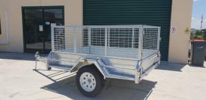 7x5 Hot Dip Galvanized Heavy Duty Box Trailer WITH Cage