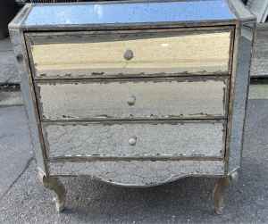 Glass Chest of Drawers / Dresser