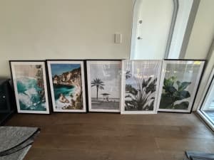 Set of 5 framed prints