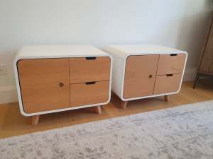 Two Scandi-style Bedside Tables