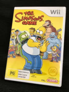 Nintendo Wii The Simpsons Game in Case with Booklet PAL Working EXC