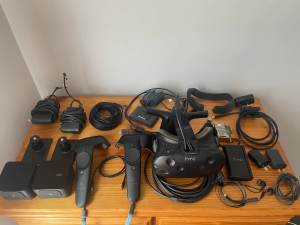 HTC Vive VR headset with wireless adapter