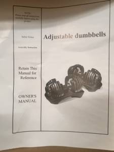 Adjustable dumbbell pair