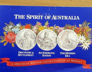 Australian bicentennial commemorative medallion set