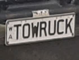 Number plates TOWRUCK