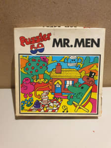 Vintage MR. MEN 50 Piece Jigsaw Puzzle - Complete- one piece broken