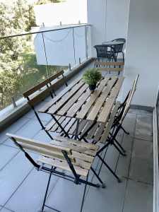 IKEA-Table 6 chairs, outdoor