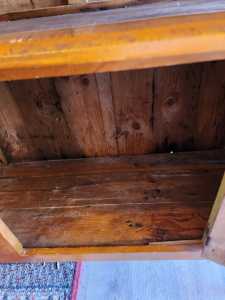 Antique rustic pine pantry cupboard