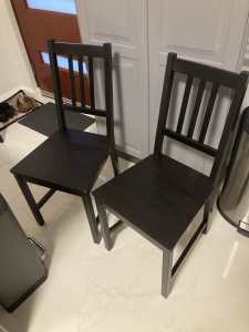 1 back wooden chairs IKEA