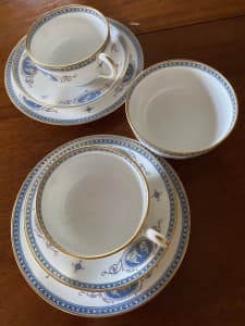 2 ROYAL WORCESTER CUP SAUCER PLATE AND SUGAR BOWl