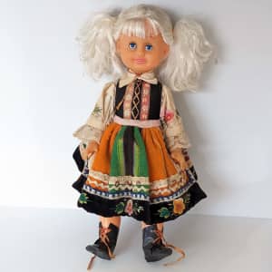 Vintage Polish Doll Mazowsze Lowicz Region Traditional Dress Costume