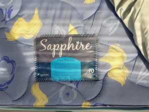 Mattress, with linen, double bed, steel sprung -Sapphire by Dreamaster
