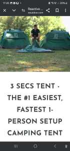 Reactiv outdoor 3 second Tent
