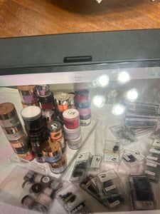 A lot of nails and beauty stuff for sale, color,s, lights, drillmachin