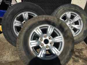 Ford Ranger alloy wheels x 3-16inch/6stud(no tyres)4/08 to 6/11