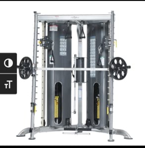Home Gym: Cable Machine w/ Smith machine attachment Half Squat Rack 