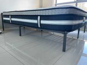 Ikea GRIMSBU Bed frame, grey/Lury, Queen