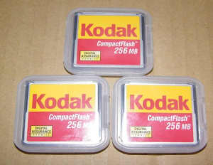 Kodak 256MB CF card - New Old Stock - Triple Pack