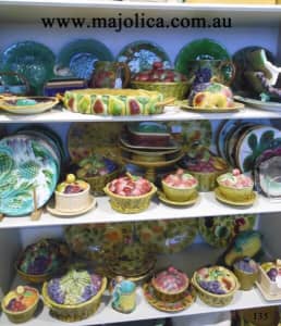 ANTIQUE FRENCH and  ENGLISH  MAJOLICA POTTERY - VAST COLLECTION