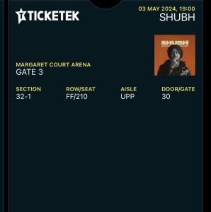 Shubh tickets 4x