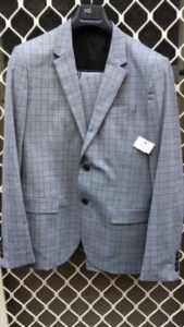 H&M skinny fit checked suit set