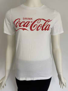 H&M - White Coca Cola T-shirt Size XS - New Without Tags!