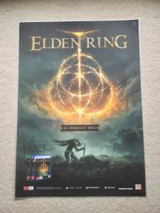 Elden Ring large laminated poster. (1 side gloss, 1 side matte)