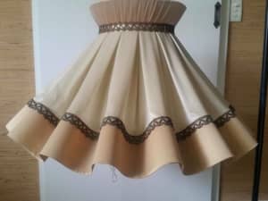 Vintage, silk lampshade, large, suits a standard lamp base