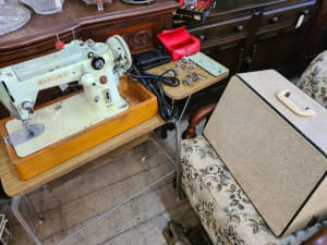 Vintage Singer 319K Sewing Machine Carry Bag Aqua Green