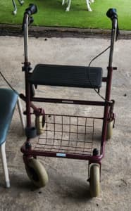 Mobility 4 wheel walker.shower chair.foot stool .. toilet chair