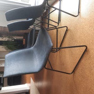Black leather kitchen chairs