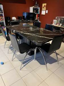 Black Solid Marble Table