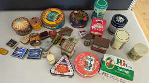 Old Antique Vintage Tin Collection