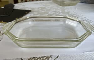 Vintage Agee Pyrex clear dish