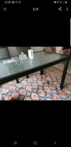 Dining table 6ft x 4 ft . Frosted glass Height-2ft 4inches