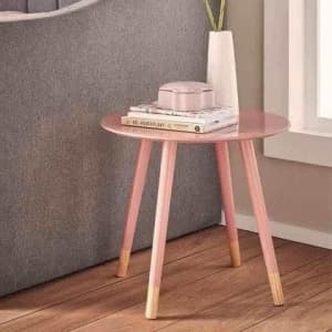NEW IN BOX PINK ELKE round Side table end table