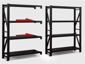 Matte Black garage shelf shelving rack racking shelves long span