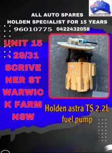 Holden astra ts 2.2 litre fuel pump
