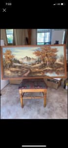 Lovely Painting on Canvas of woodland scene 