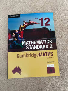 Cambridge Year 12 Mathematics Standard 2 Stage 6, no writing all clean