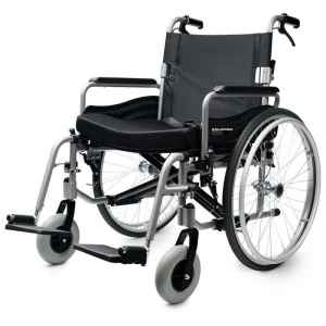 New Equipmed Extra Wide Folding Aluminium Frame Wheelchair