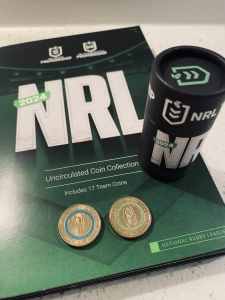 2024 $2 NRL 17 coins set and two coloured coins