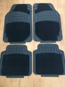 Brand New SCA Combo Car Floor Mats Carpet PVC Black Set of 4